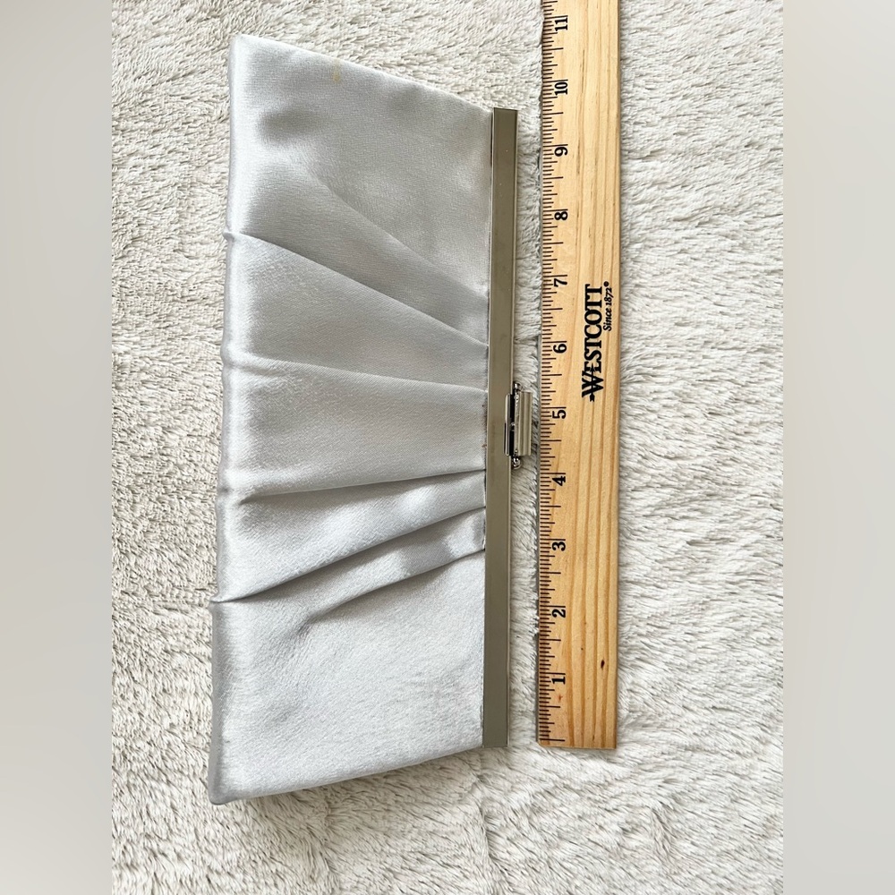 Gunne Sax Silver Metallic Clutch